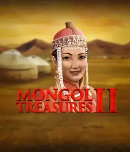 Discover the rich culture of Mongolia with the Mongol Treasures 2 game by Endorphina, showcasing a stunning Mongolian woman dressed in traditional attire against a golden Mongolian steppe backdrop. This image portrays the beauty of Mongolian culture, delivering a unique gaming experience. 